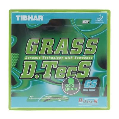 TIBHAR Tischtennis Glasgummi, D.TecS GS, BT018-GS-GRN (Grün, 4S, Herren, Damen, Jr.)