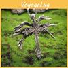 Gorgeous Wing Six Angel Cross Necklace Trendy Geometric Pendant With Durable Material Alloy