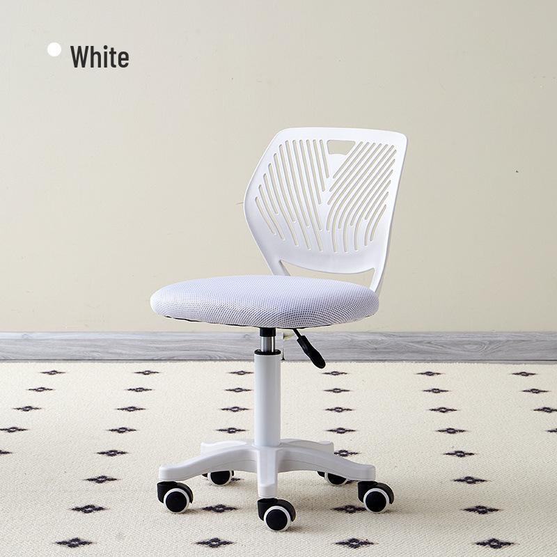Adjustable Children's Study Chair with Back Support, Swivel Design for Bedroom and Desk
