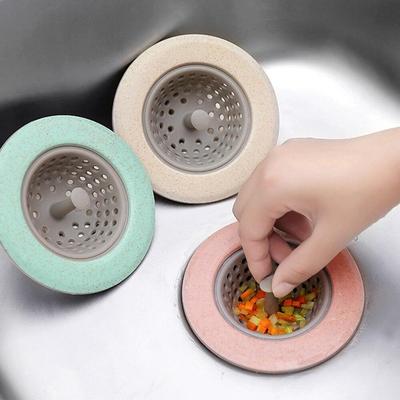 1PCS Silicone Sink Strainer Waste Plug Sink Filter Kitchen Bathroom Accessories Colanders Strainers