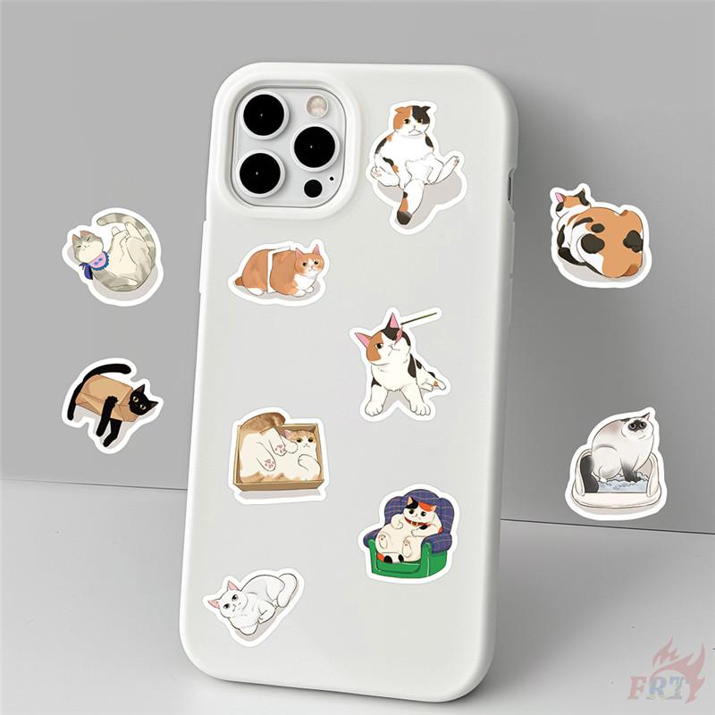 500Pcs/Roll Q Lazy Cats Kids Rewards Stickers - DIY Scrapbooks Album Decor Sealing Label Decals