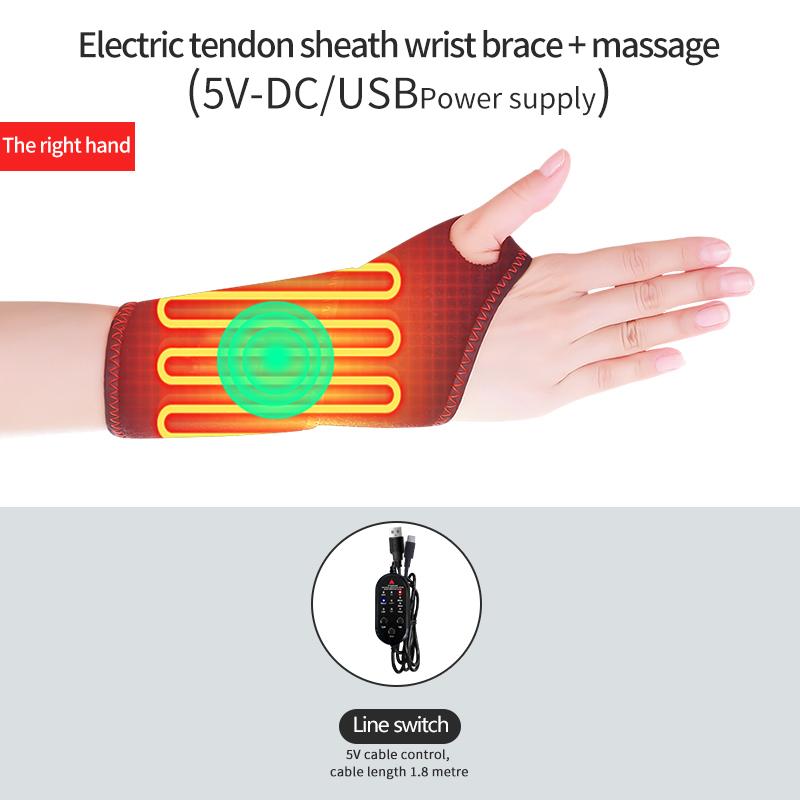 Portable Electric Wrist Massager Thermal Therapy For Arthritis Carpal Tunnel Relief 3 Vibration Kneading Modes Sprain Protection
