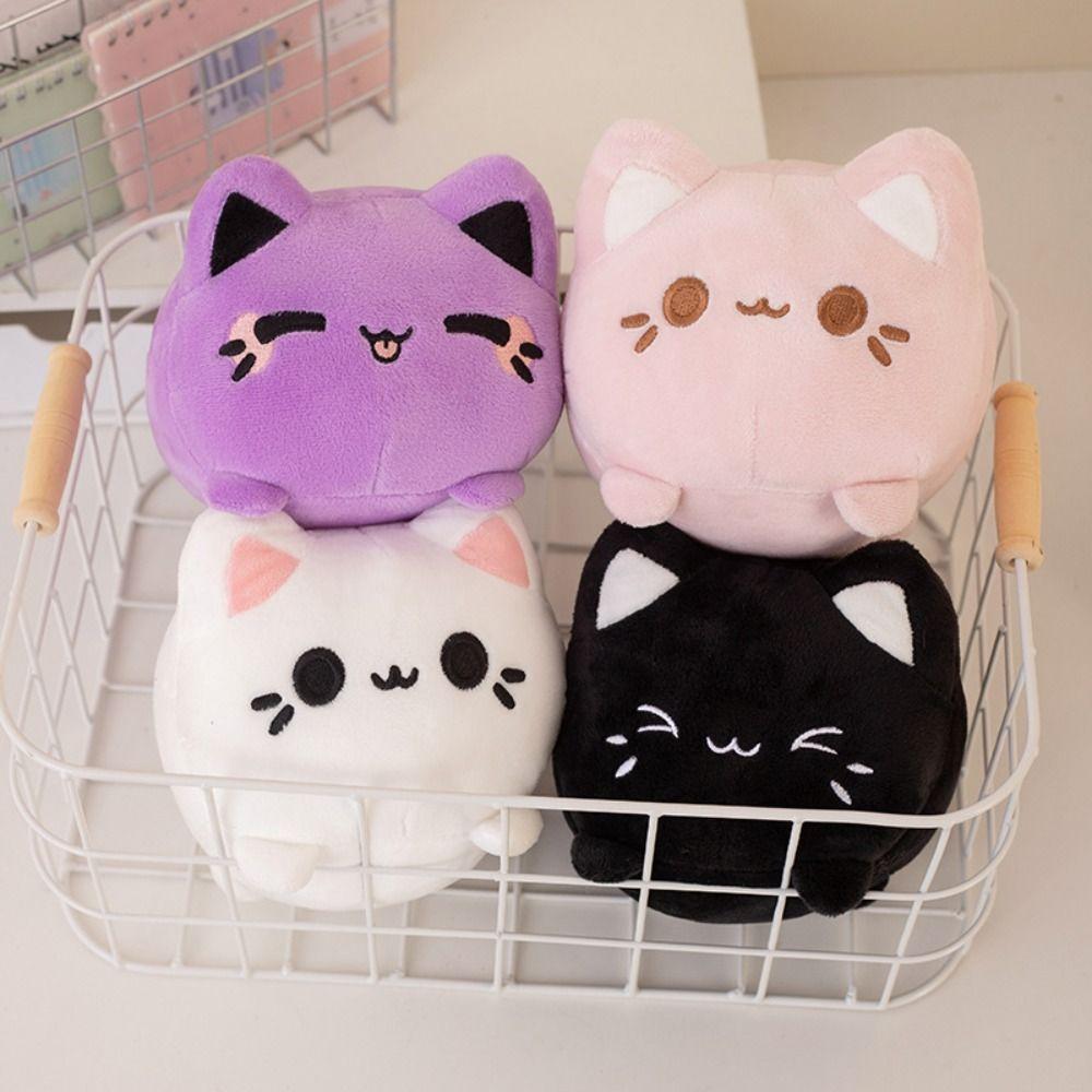 Pink Peachy Kitten Plush Toys Stuffed Animals Cat Soft Dolls Home Decor Black Cat Stuffed Kids Toy