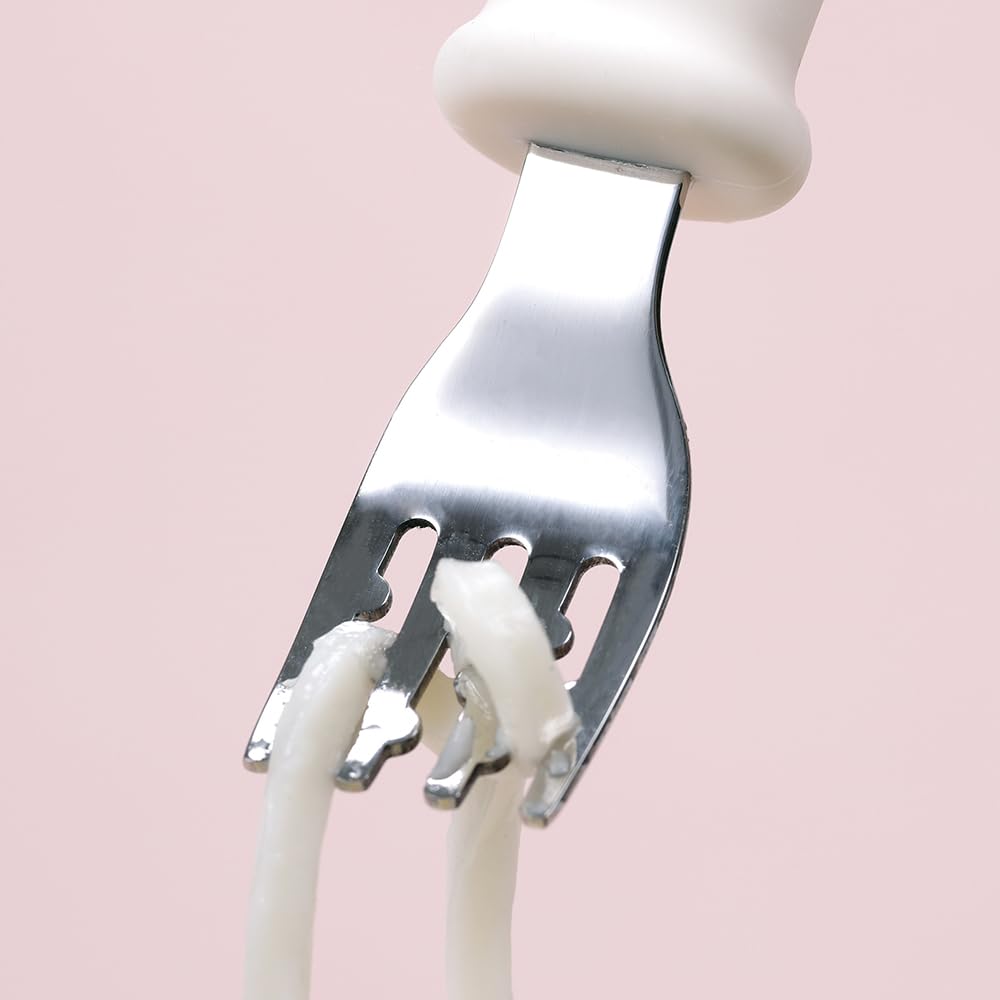 Skater Baby Silicone Spoon and Fork Ages 12 Months and Dishwasher Disney Winnie the Pooh Petit Friends Easy-Grip Set, 11cm, Up, Safe, SHSF1-A