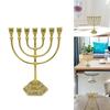 Hanukkah Candle Stand Jewish Menorah Festive Candle Holder 7 Branch Candle Stand Home Table Centerpiece Decor