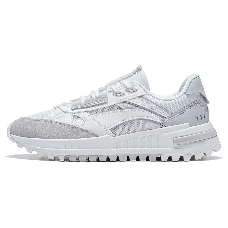 Li Ning Riding The Wind 2.0 Abrasion Resistant Breathable Low top Sports Casual Shoes Women's Gray White AGCT156-1