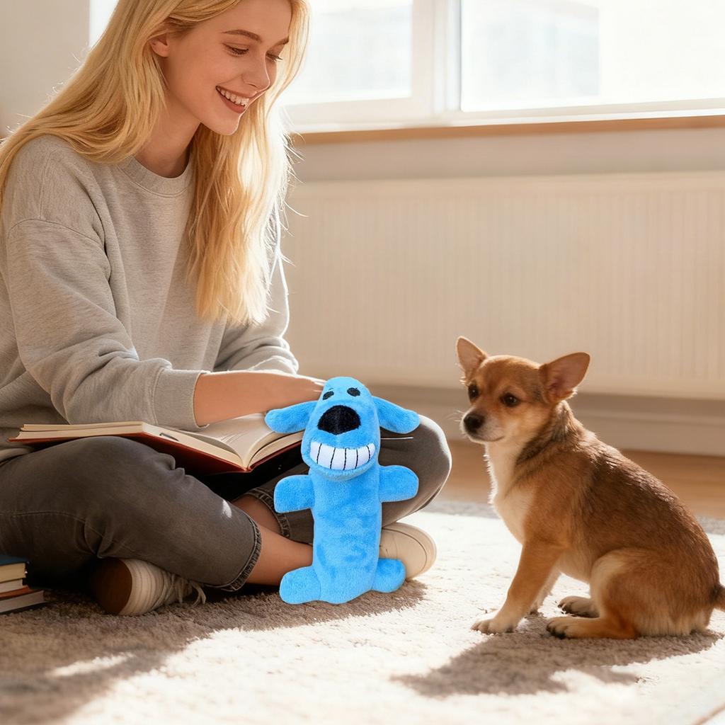 Puppy Teething Toy, Pet Boredom Reliever, Plush Bichon Puppy Doll, Dog Squeaky Toy, Dog Toy