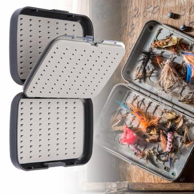 PE Double-Layer Sponge Cushion Outdoor Fishing Gear Bait Fly Hook Case Lure Storage Box