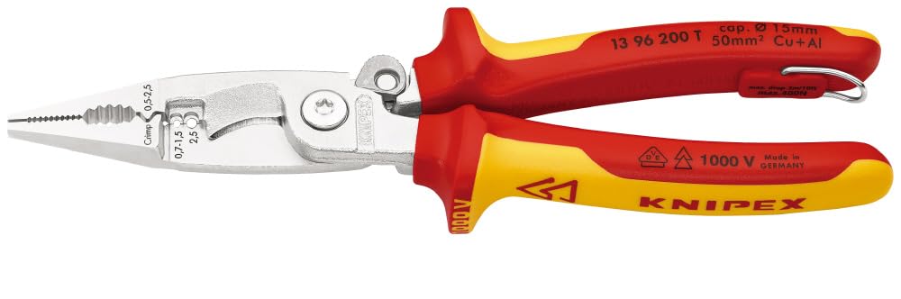 

KNIPEX 1000V Insulated Electric with Spring and Drop Multi-Pliers Protection, 1396-200T