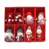 Mini Christmas Tree Decorations Set 2pcs Small Cute Dolls Indoor Home Decor for Christmas Holiday New Year Gift Idea