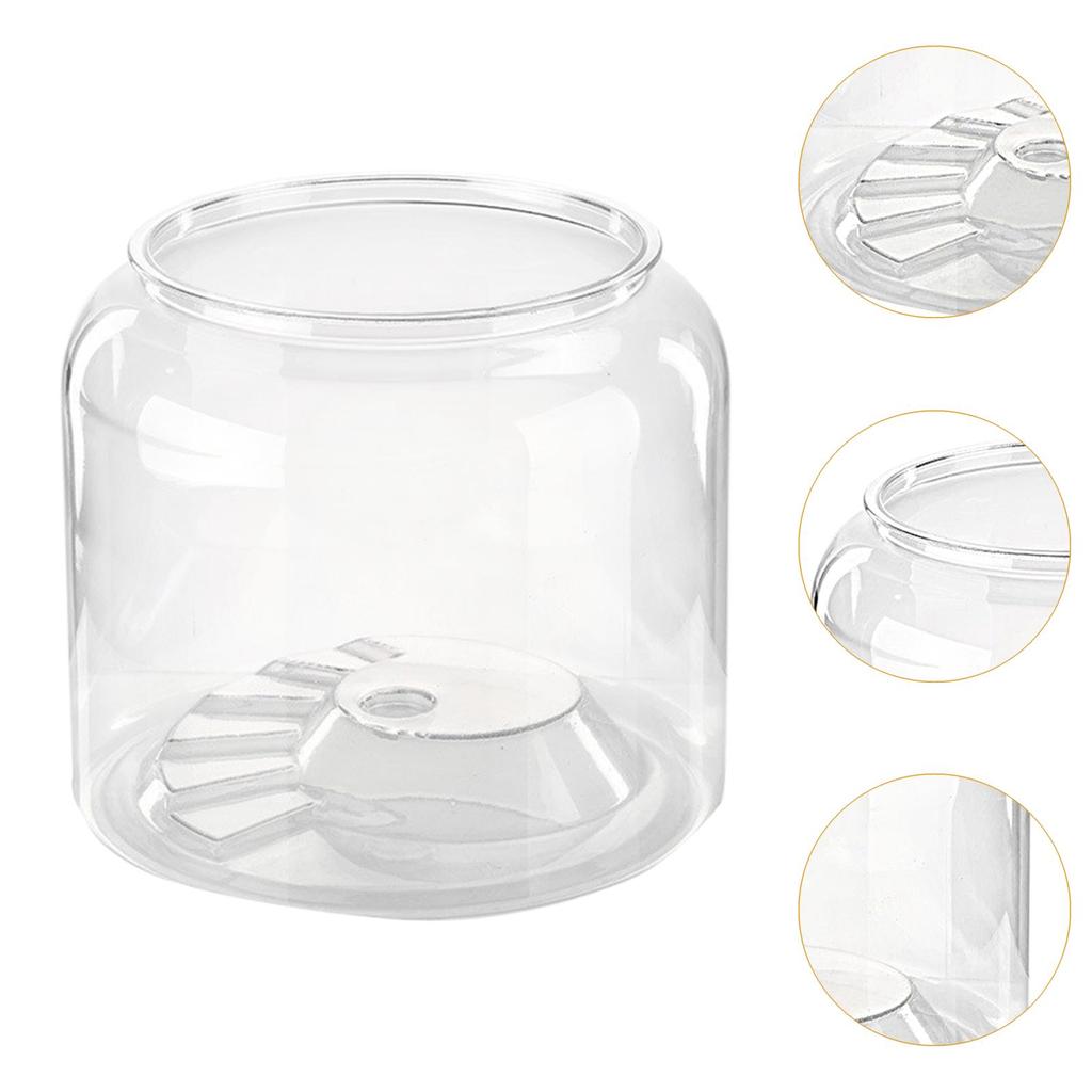 Transparenter Schildkröten-Aquarium-Schildkröten-Behälter mit abnehmbarem Deckel Schreibtisch-Dekoratives Terrarium-Behälter DIY Mikro-Landschafts-Fischbecken