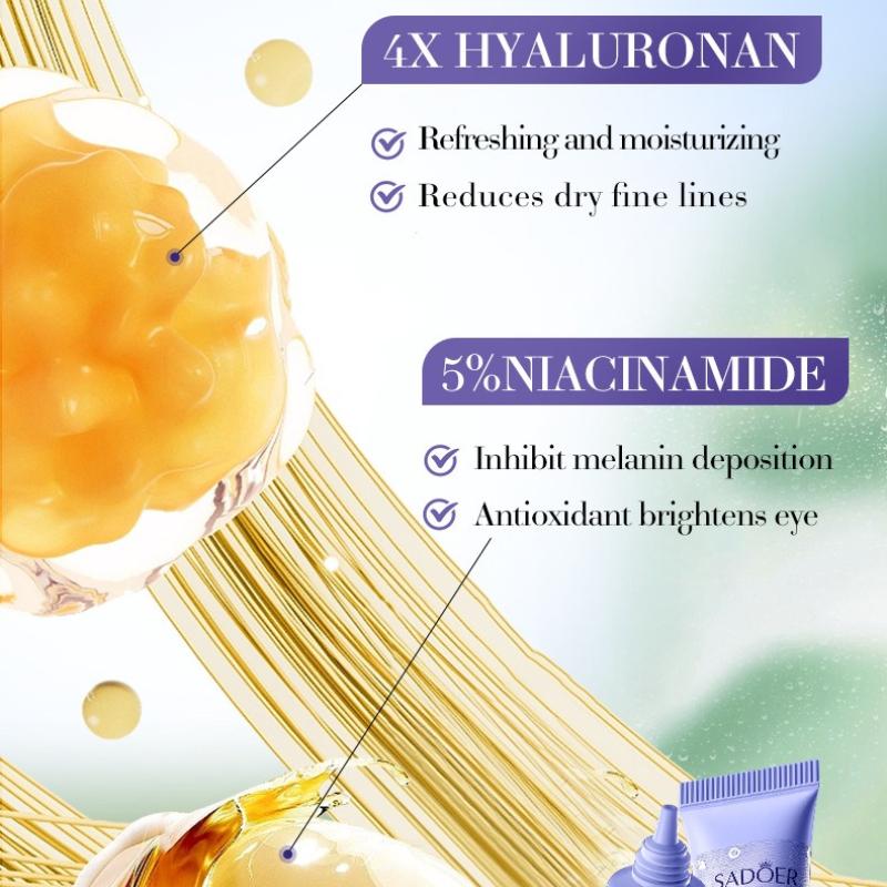 Blueberry Antioxidant Eye Cream SADOER Hyaluronic Acid Moisturizing Hydrating Skin Rejuvenation Eye Cream
