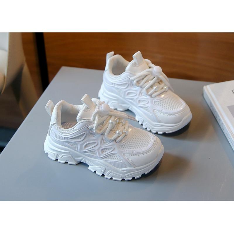 Pantofi sport pentru fete, primăvară și toamnă 2024, pantofi cu perle noi pentru copii, pentru elevi, pantofi ocazionali anti-alunecare cu talpă moale