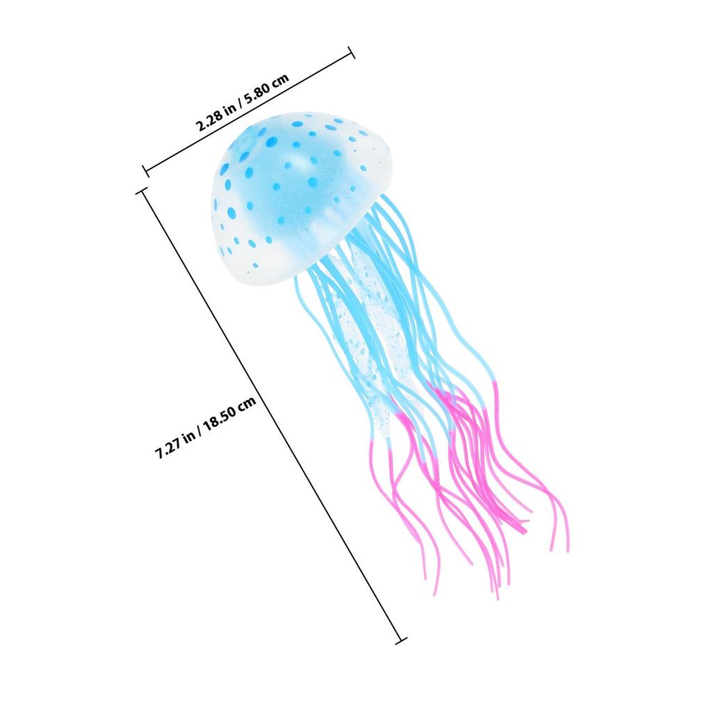 Silicone Artificial Jellyfish Aquarium Decoration Decorative Fake Jellyfish Glow Vivid Aquarium Ornament Wear-Resistant Fish