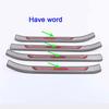 Sticker Trim Stainless Steel For Skoda Kodiaq 2017 2018     Pedal Door Sill Scuff Plate Exterior Threshold 4PCs