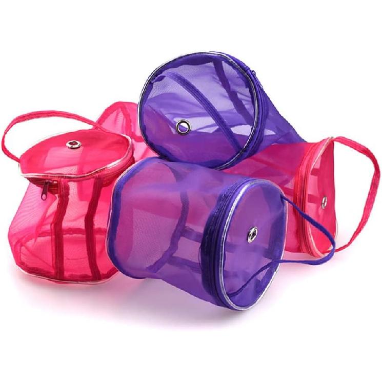 Ciieeo Large Purple Knitting Yarn Storage Bag Lightweight Tote Organizer for Yarn and Accessories for Home and Travel Natural Material No Chemical