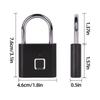Smart Keyless USB Charging Fingerprint Lock Padlock Waterproof Door Lock 0.2sec Unlock Portable Anti-theft Padlock Zinc