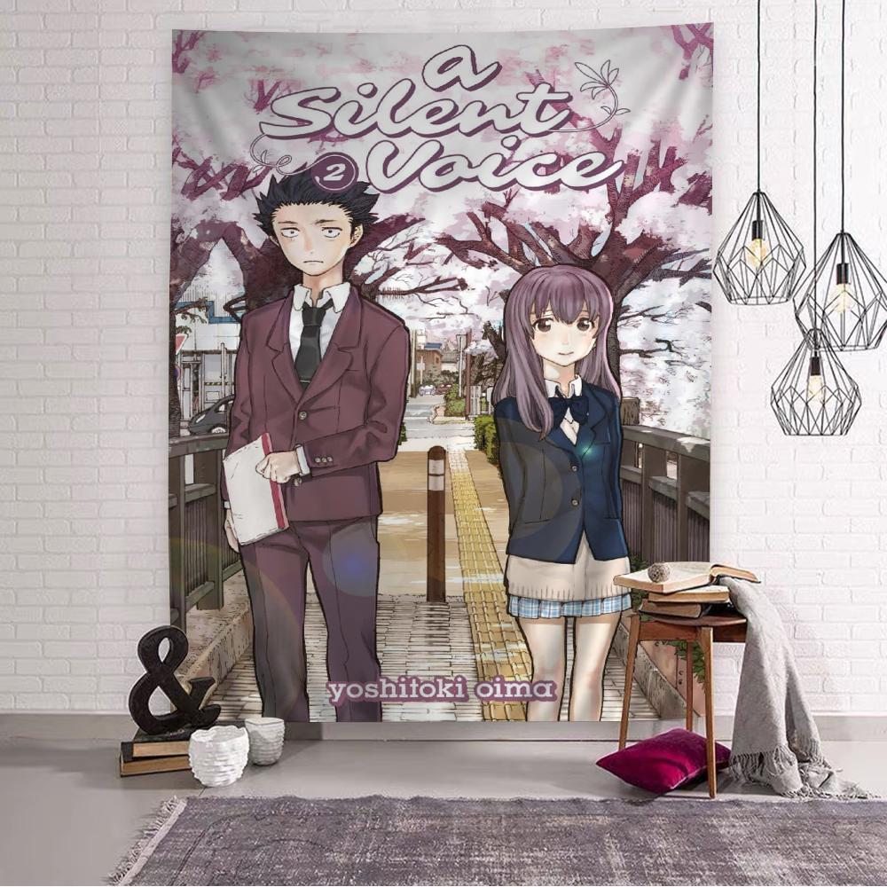 A Silent Voice Cartoon Tapestry Wall Hanging Decoration Household Home Decor