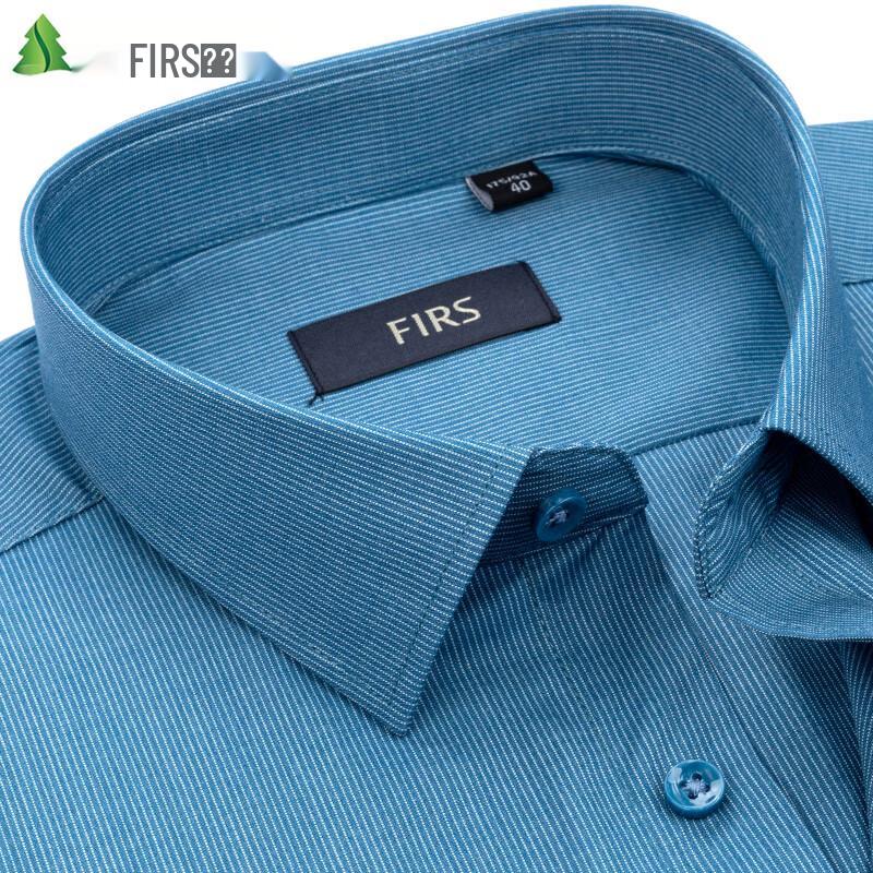 FIRS Men s Striped Long-Sleeve Business Casual Shirt 42