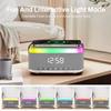 Hot Selling Products Digital Alarm Clock RGB Speaker Round Bedside Night Light 15W Wireless Charger 6 In 1 BT Wireless Speakers