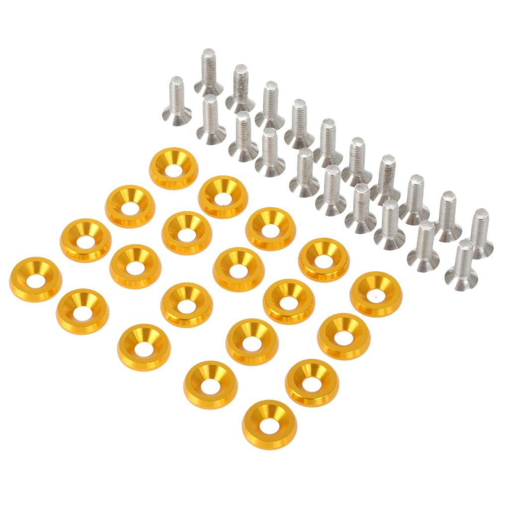20 Pairs Bumper Fender Washer Bolts License Plate Cap Holder Set Fender Washer Bolts