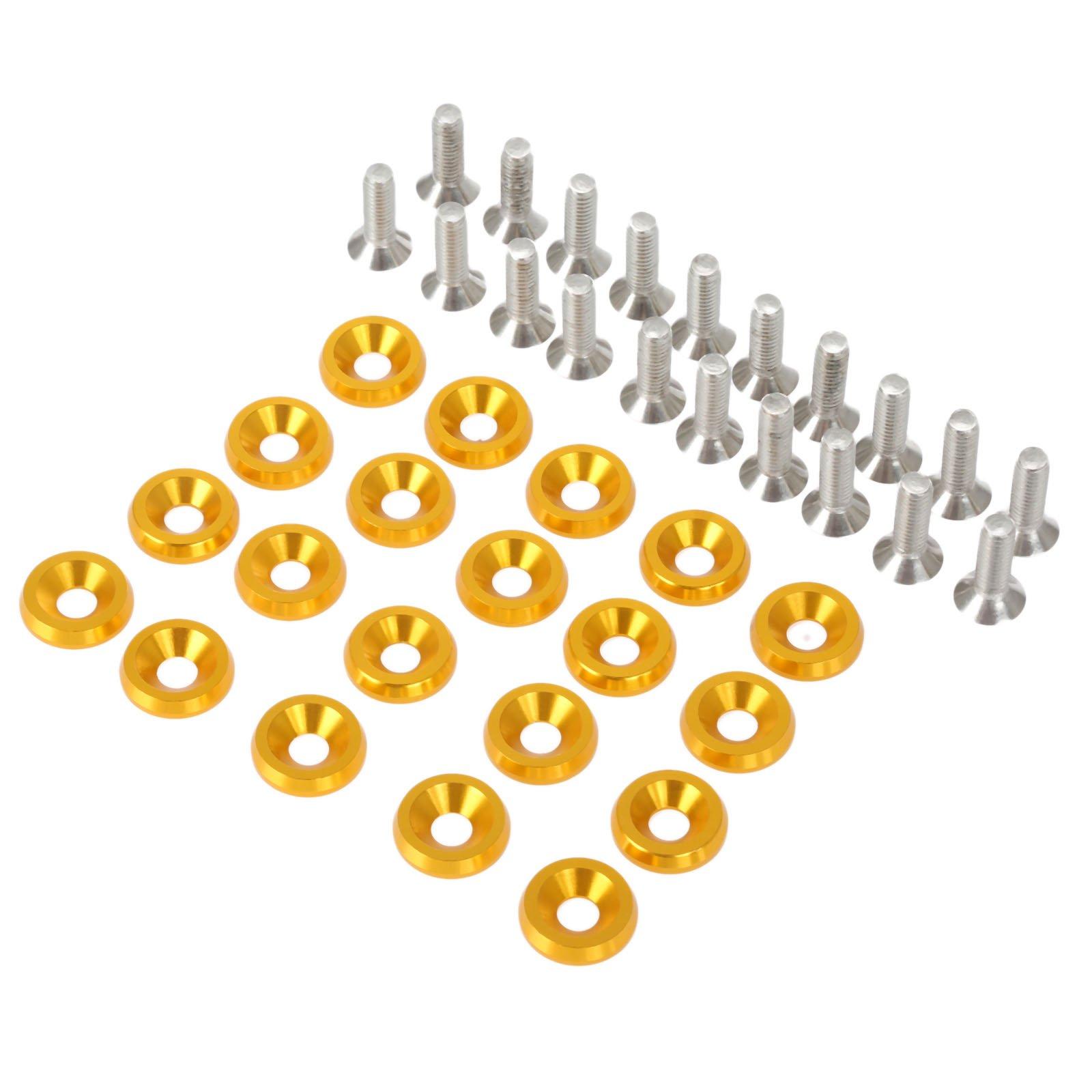20 Пар Болтов Шайб для Бампера Крыла Набор Держателей Колпачков для Номерного Знака Болты Шайбы для Крыла M6