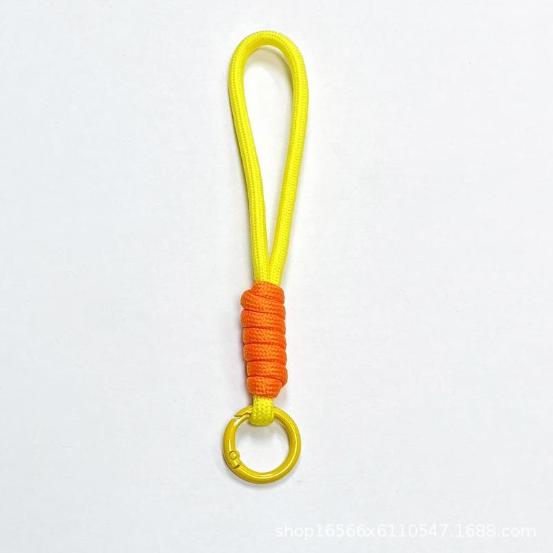 Eenvoudige Mobiele Telefoon Lanyard Kleur Gevlochten Sleutelhanger Lanyard Kleur Matching Mobiele Telefoon Touw Waterbeker Touw Schooltas