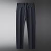 Dibenze Men's Plus Size Elastic Business Casual Straight Leg Trousers