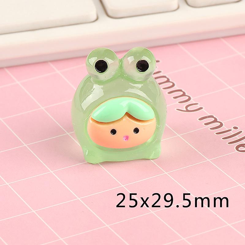 Cartoon Luminous Duck Resin Cabochon Miniature Dollhouse Accessories Diy Scrapbook Craft Christmas Decorations For Home