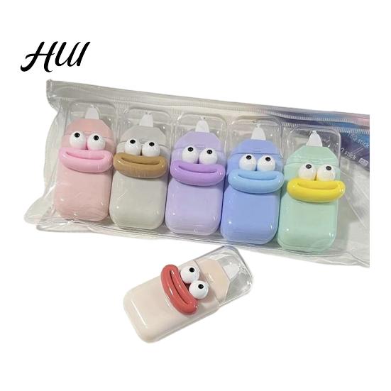 Doll Shaped Correction Tape 6Pcs Cute for Students Portable Mini Whiteout Roller Smooth Cartoon Non-Break School Office Supplies Eye-catching