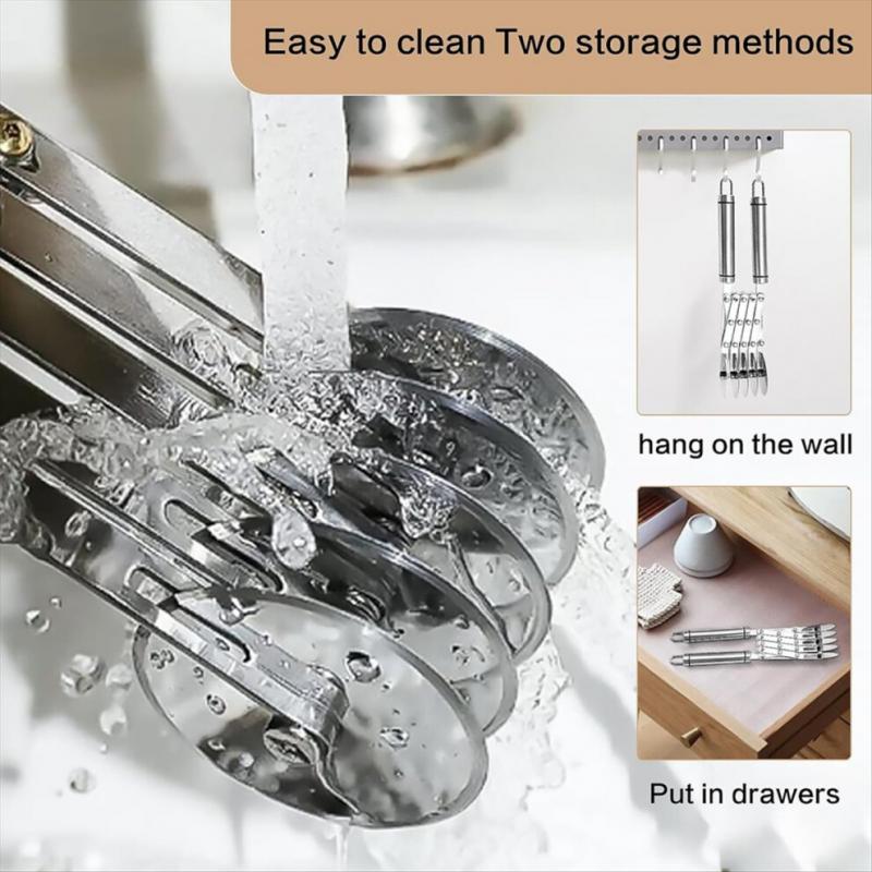 5 Wheel Pastry Cutter, Stainless Steel Dough Cutter Wheel with Handle