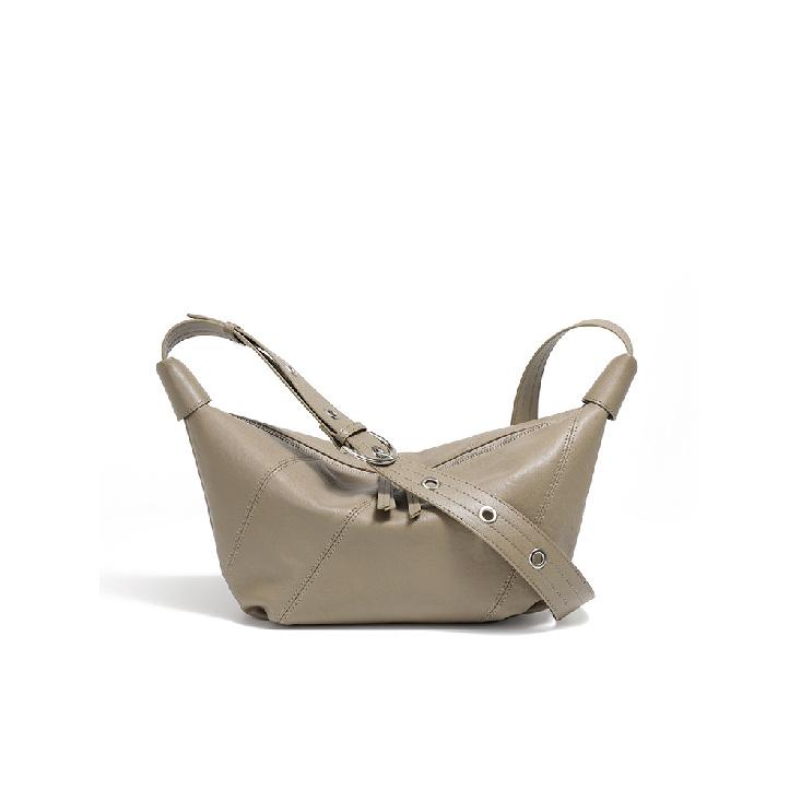 Fashion Trend Underarm Women's Bag Top Layer Cowhide Texture Single Shoulder Crossbody Bag Niche Design Genuine Leather Handbag