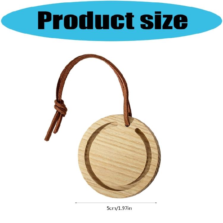2 Round Wooden Automotive Air Fresheners Firm Wax Or Walnut For Sophisticated Look