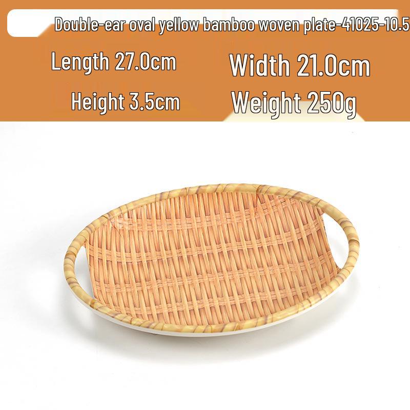 Kreativní obdélníkový porcelánový talíř ve stylu bambusu na sushi, BBQ, svačiny a dezerty