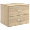 Wall Mounted Bathroom Storage Cabinet Sonoma Oak Finish 62.5 X 44.5 X 50 Cm