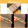 Minimalist Zircon Cross Circle Bracelet With Gold Finish For Fashionable Women