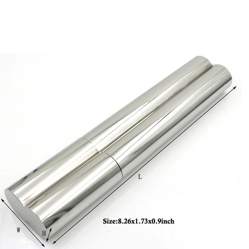 2Oz Stainless Steel Cigar Case  Alcohol Cigar Storage Box Cigar Tube Outdoor Travel Tools Gift For Man and Woman