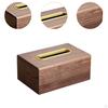 Facial Tissue Case Napkin Dispenser Wooden Ornament Paper Storage Box Holder