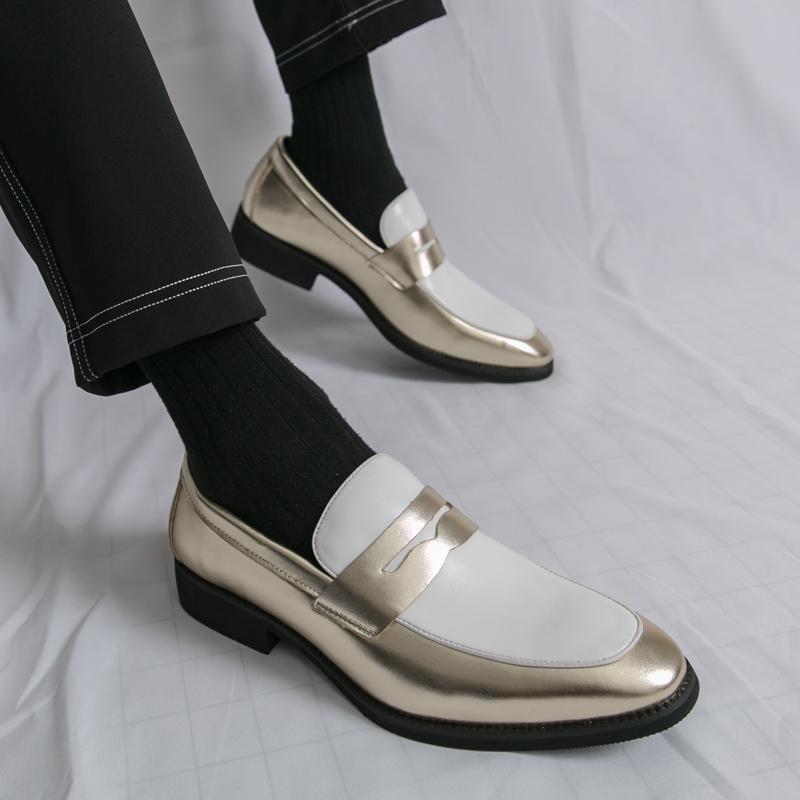 Fashion Classic Men Fashionable Loafers American One-foot Busines Office Brand Leather Shoes Gentleman Social Shoes Size 38-46 Men Shoes