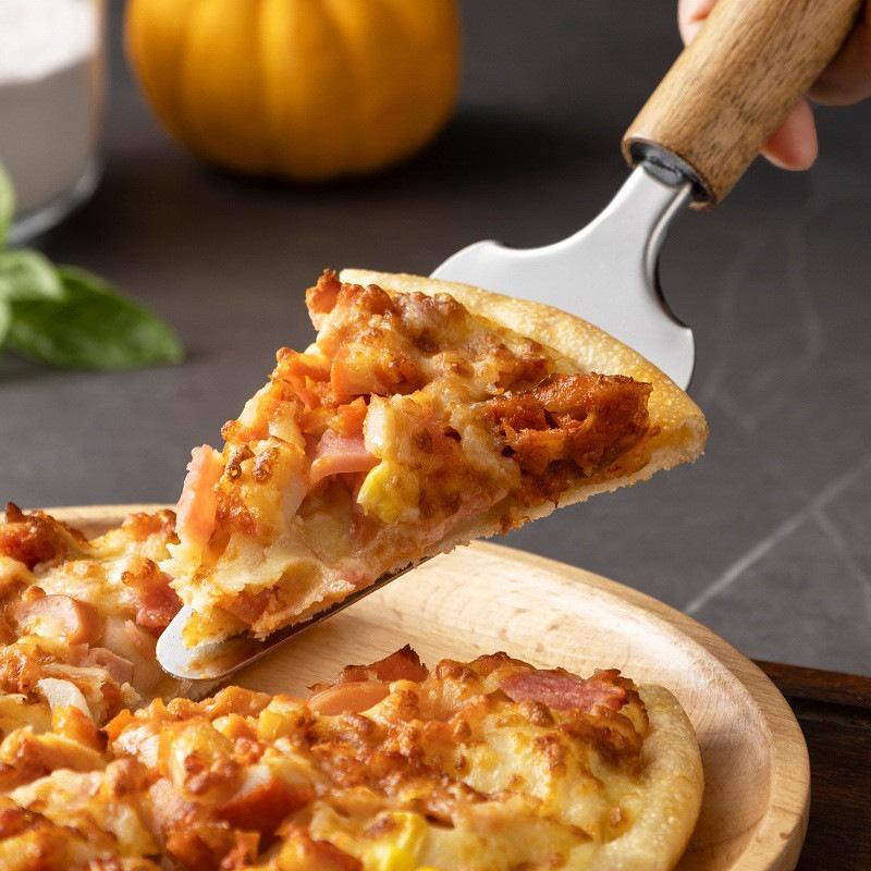 Acacia Wood Kitchen Gadget Set: Peeler, Can Opener, Egg Beater, Pizza Cutter, Cheese Shovel