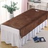 1PC Beauty Salon Sheets with Holes Light Fleece Massage Sheets Highly Absorbent Thickened Solid Color Breathable Skin-friendly