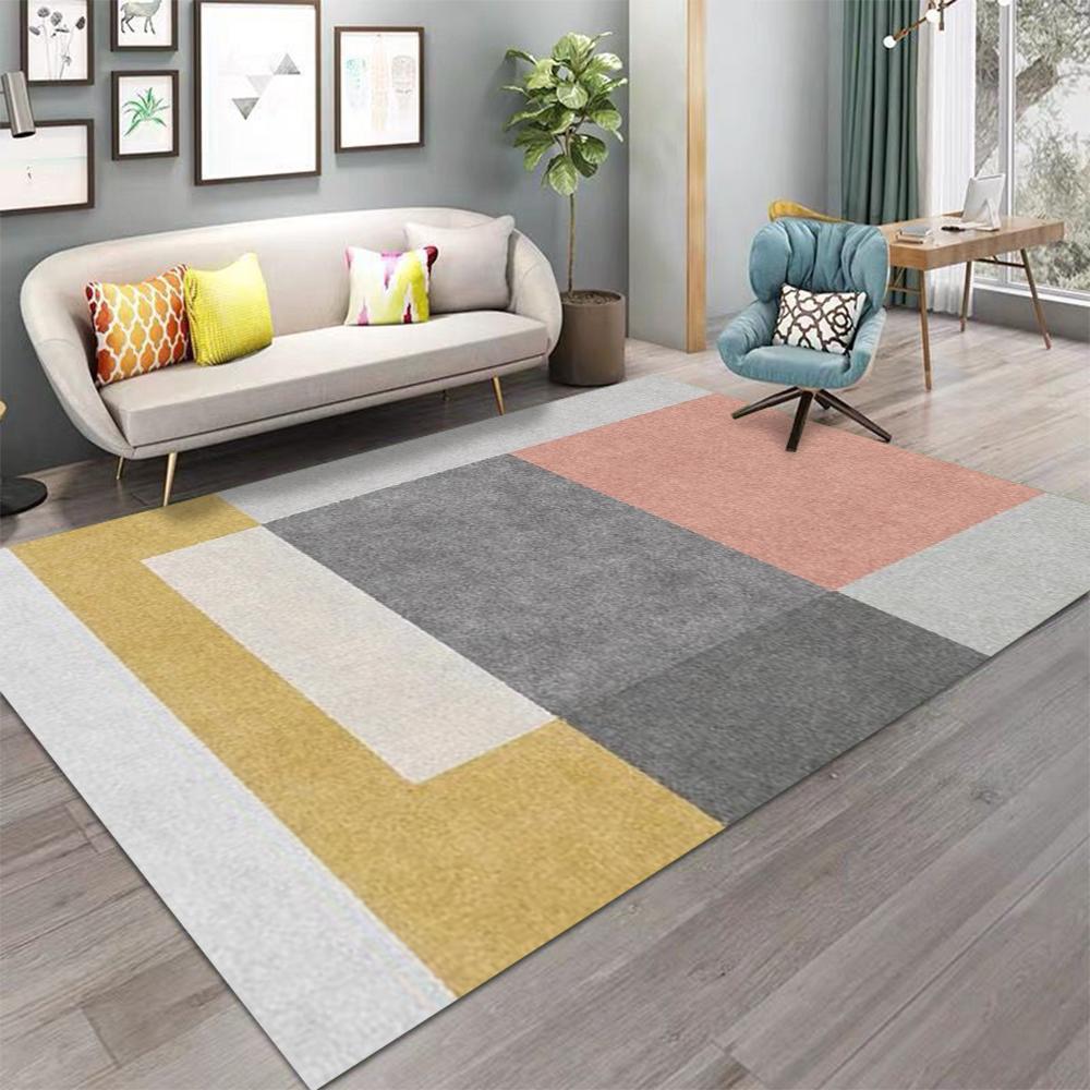 Grey Carpet Modern Living Room Carpet for Bedroom Chair Washroom Floor Mat Washable Dining Room Bedroom Decor Floor Rug