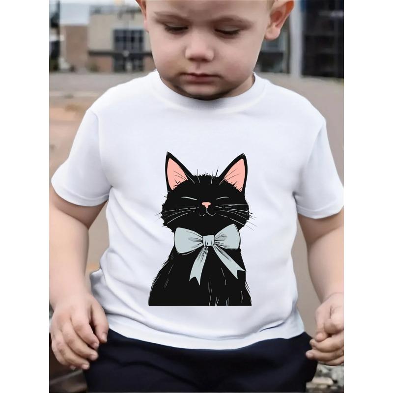 

European sizes little boys Cotton Short Sleeve T-Shirt Soft & Comfortable Everyday Top, Suitable for home, outdoor, and sports activities 98cm белый