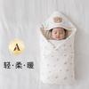 95*95cm  Newborn Swaddle Blanket Thick Cotton Cartoon Winter Baby Wrap for Delivery Room Outdoor Soft Infant Carrying Wrap Gift