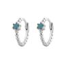 Elegant S925 Silver Turquoise Butterfly Studs & Four-Leaf Clover Earrings for Women