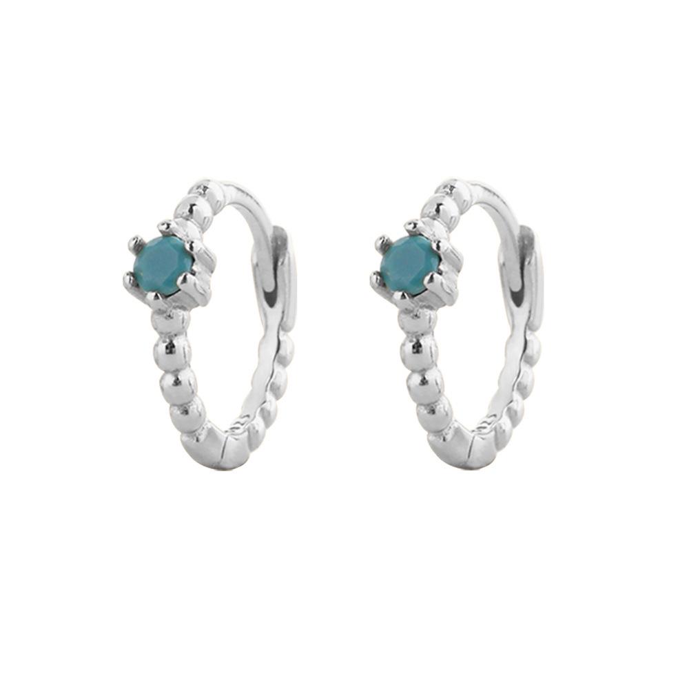 Elegant S925 Silver Turquoise Butterfly Studs & Four-Leaf Clover Earrings for Women