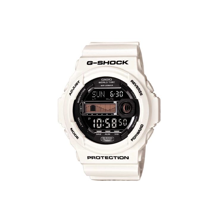 Casio 200M Waterproof Quartz Movement Resin Case Watch Men Watches Black GLX-150X-7 Black Dial