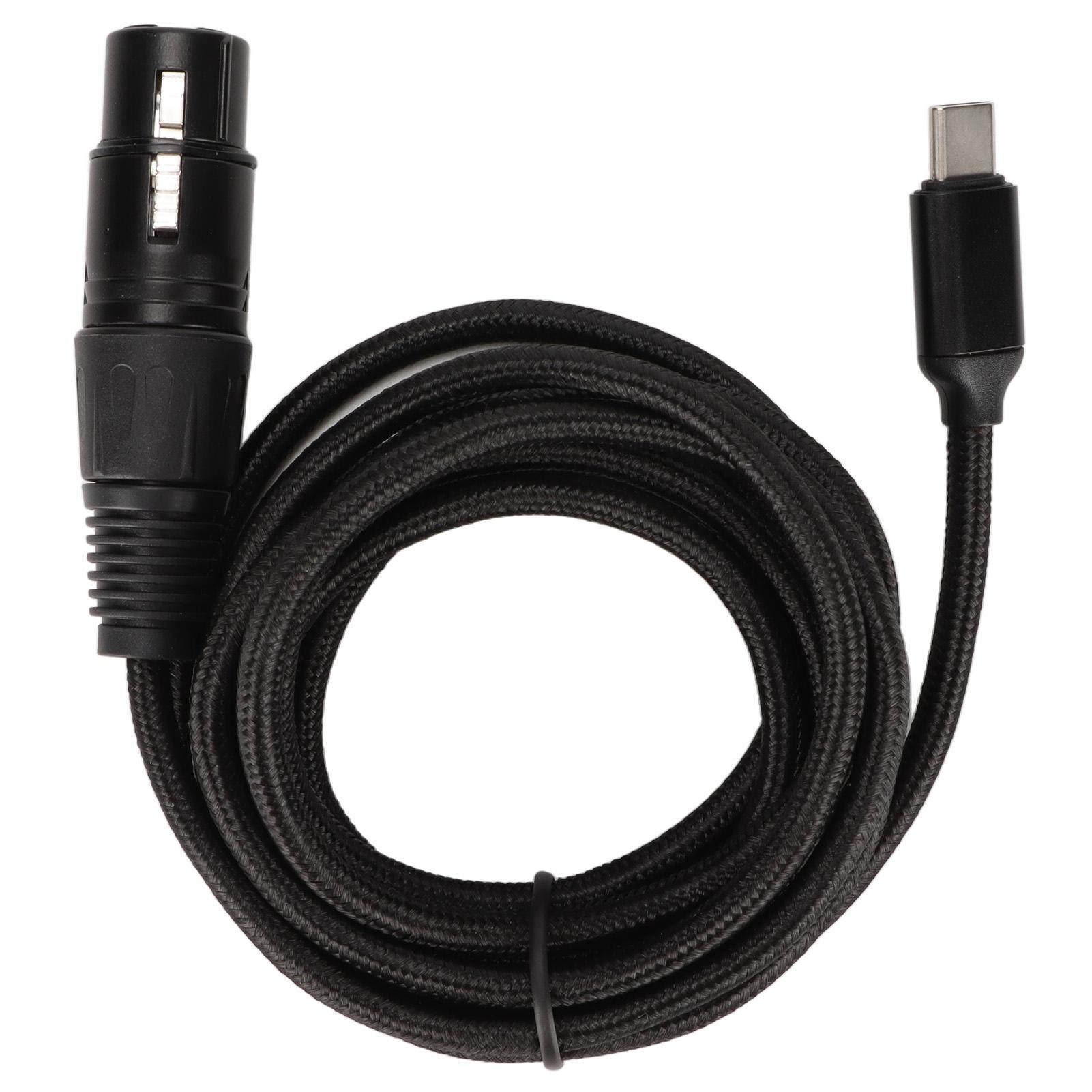 

Recording Line USB C to XLR Female Cable Low Noise HIFI Plug and Play USB C Microphone Cable for Windows Type C Microphone Cable 2m чорний