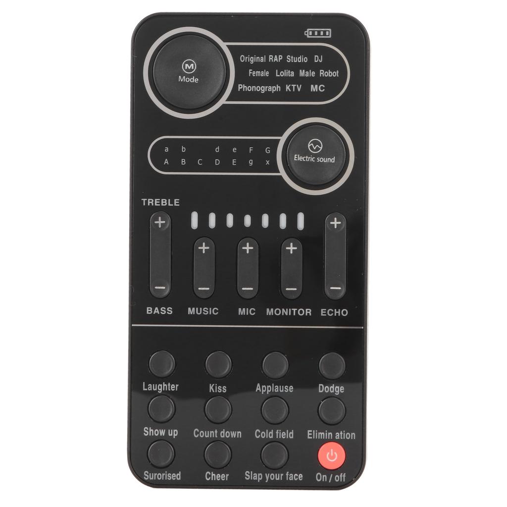 Portable Voice Changer Bluetooth 5.3 Multifunctional Effects Handheld Mini Live Sound Card for Gamin