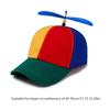 Regenbogen Propeller Baseballkappe mit Fliege Auftrittshut für Weihnachten Kinder Outdoor Verstellbare Entenschnabelkappe